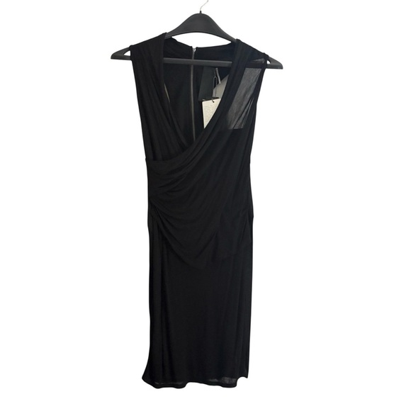 NWT Heather by Bordeaux Black Zip Back Cowl Dress Women’s Size Small (P) - Picture 1 of 10